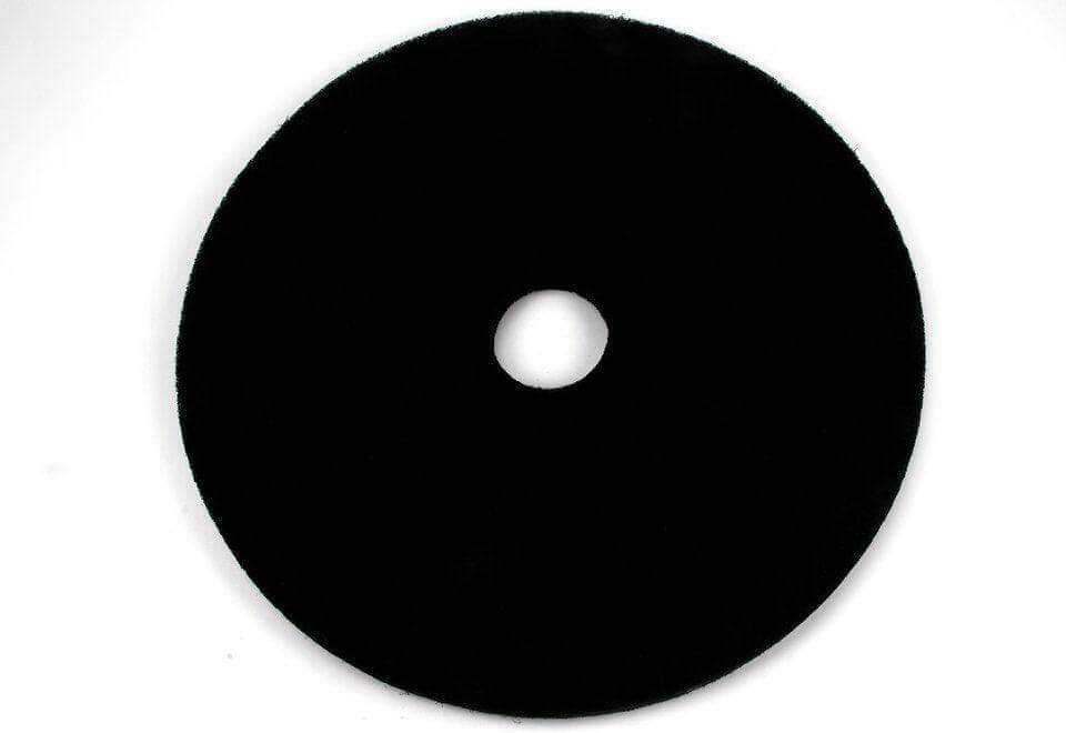 22" black burnishing pad with center hole compatible with Sunmax RT50 and RT50AC machines