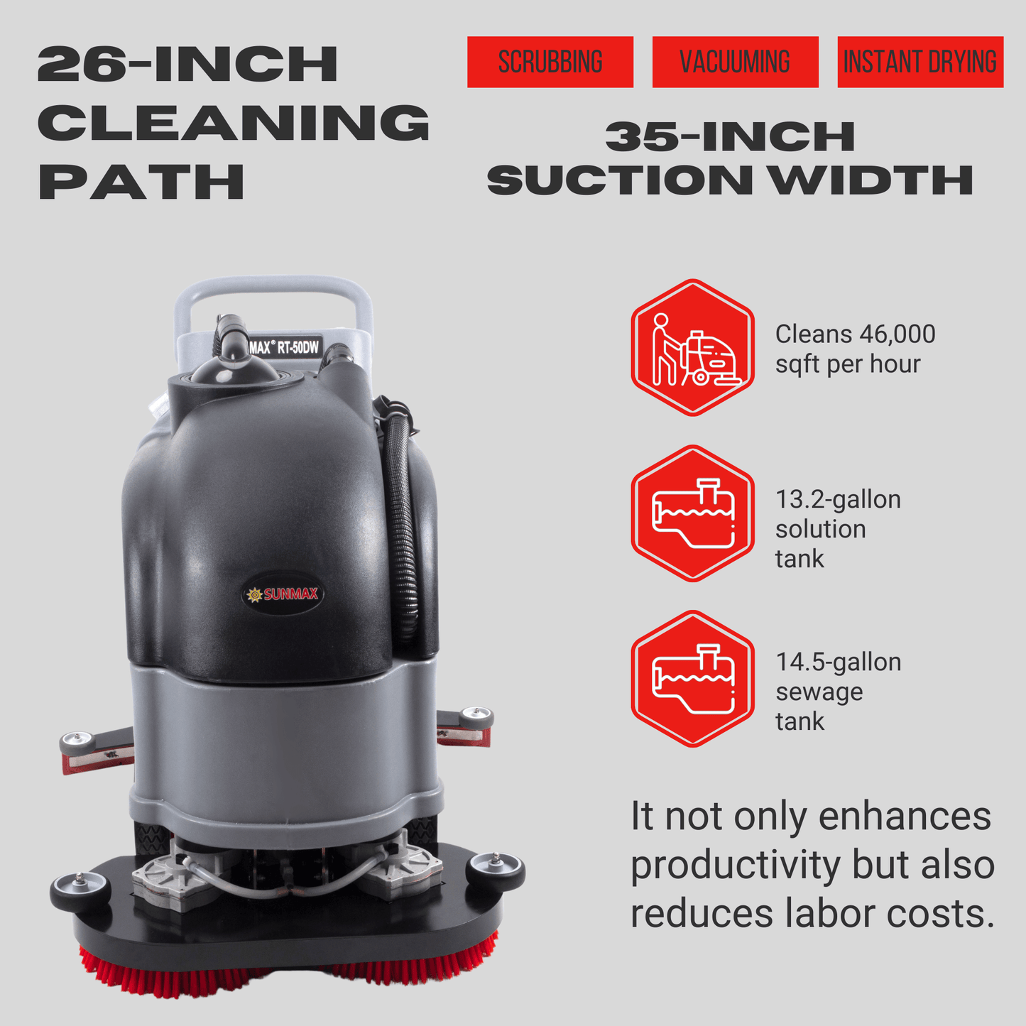 RT50DW Self-Propelled Floor Scrubber