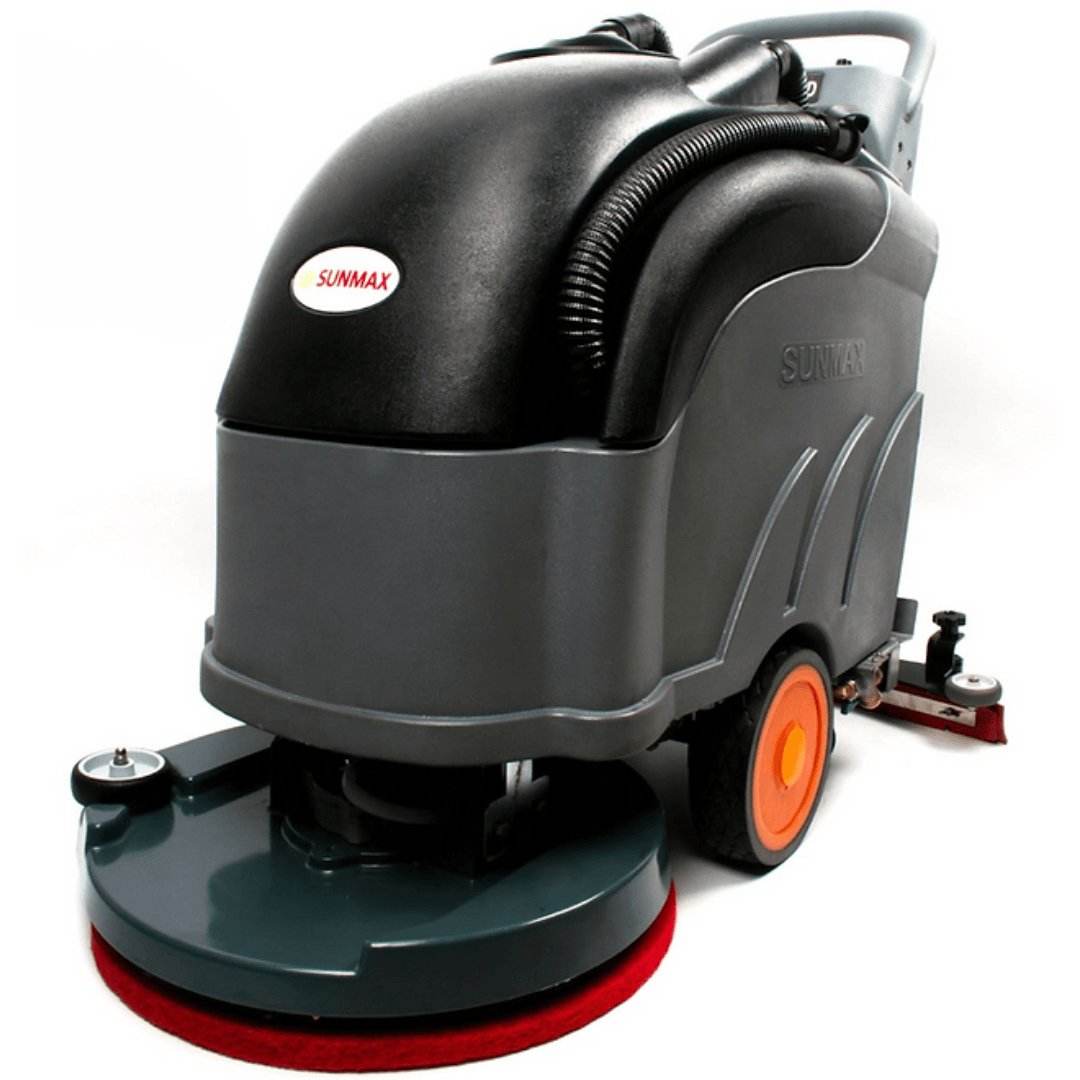 RT50D+ Self-Propelled battery powered floor scrubber dryer with 22-inch brush cleaning path and lithium ion battery.