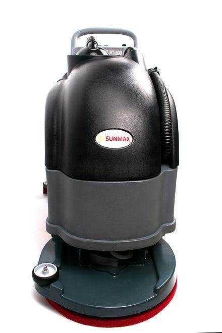 RT50D+ self-propelled battery powered floor scrubber dryer with 22 inch brush cleaning path and lithium battery