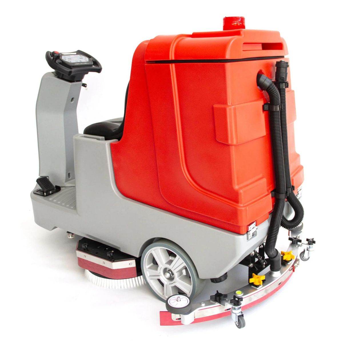 SM860 34 inch ride-on floor scrubber with 34.3 gallon tank and brush cleaning width for industrial cleaning