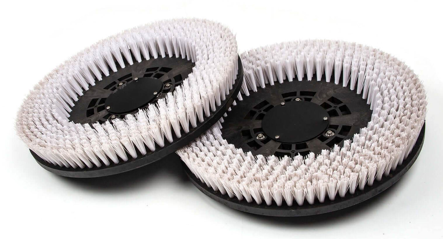 White Disk Scrub Brushes for SUNMAX RT120 Floor Scrubber Machine(Pack of 2) - SUNMAX
