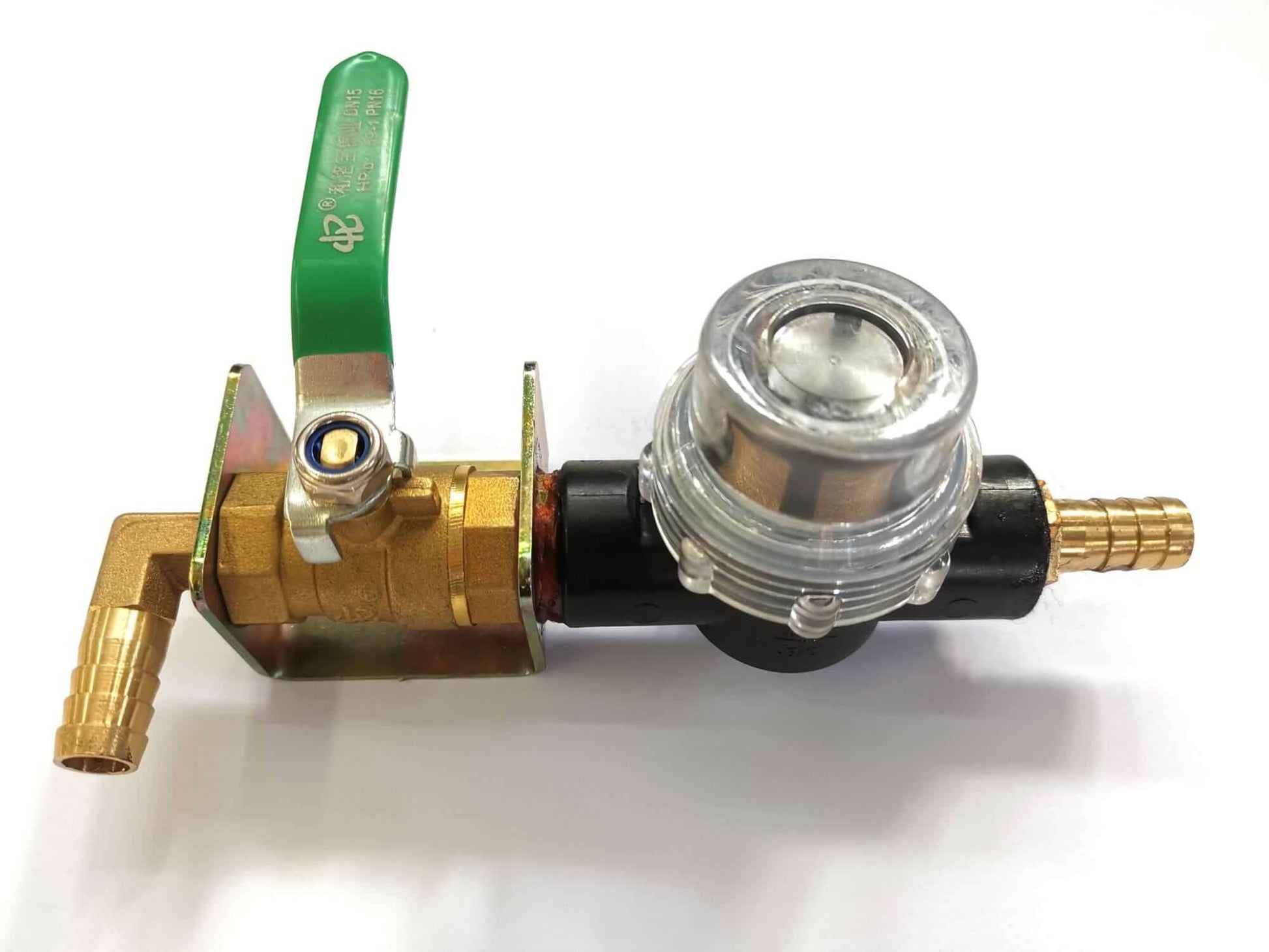 Clean water valve and filter assembly for RT70 and RT120 floor scrubber machines