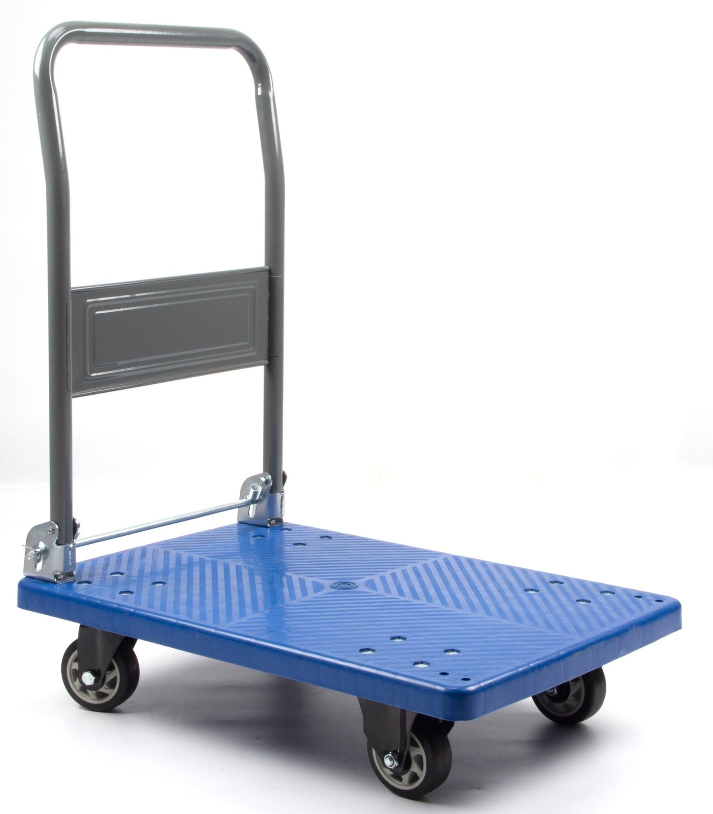 Platform Push Cart Dolly, Compact & Foldable for Easy Storage and Mobility, 300 - 600 lb Capacity, 360 Degree Swivel Wheels, Blue - SUNMAXSUNMAX